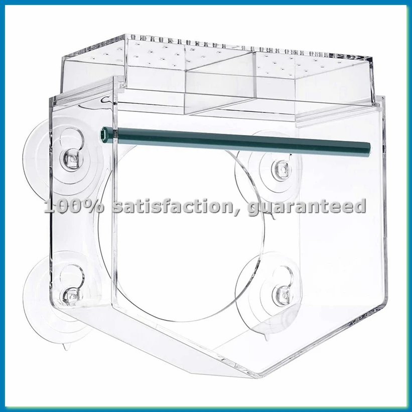 Window Bird Feeders with Strong Suction Cups, Clear Bird Feeder for Outside,Bird House with 2 Compartment Removable Tray-ABWY