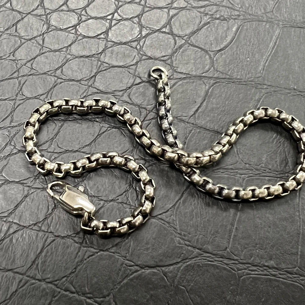 NEW 3mm TA1 Pure Titanium Square Box Chain Bracelet for Men Women Skin Friendly Anti-allergy Titanium Link Rolo Chain Bracelets