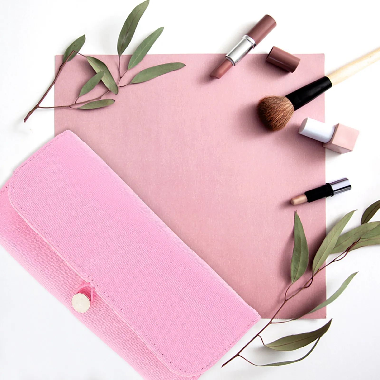 Long-Lasting Premium Material Makeup Brush Pouch Comfortable Hand Feel Simple Beautiful Appearance Makeup Brush Storage