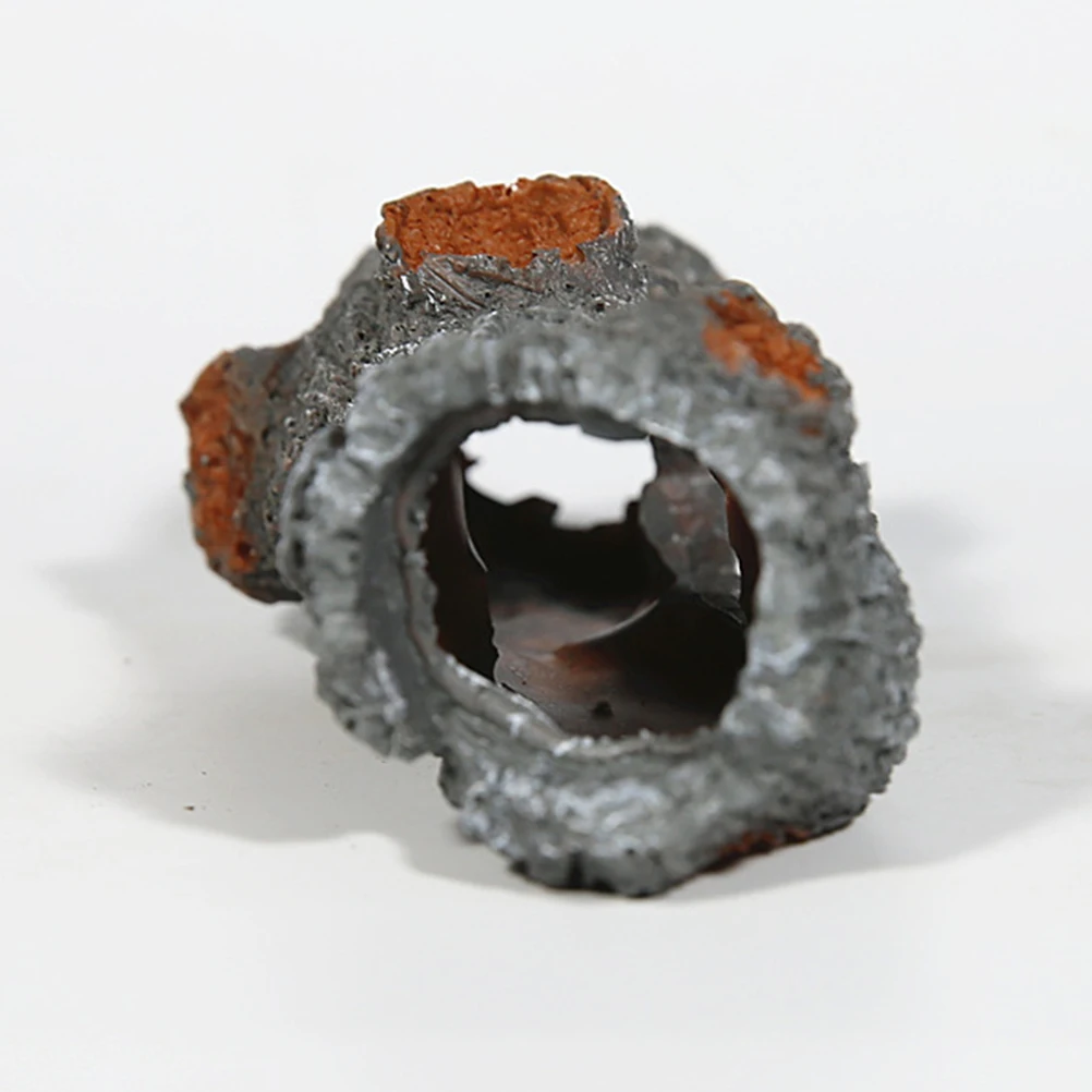 

Tree Trunk Aquarium Ornament Resin Hollow Fish Tank Decoration Small Size Landscape Shelter For Betta Guppies Shrimps Fry