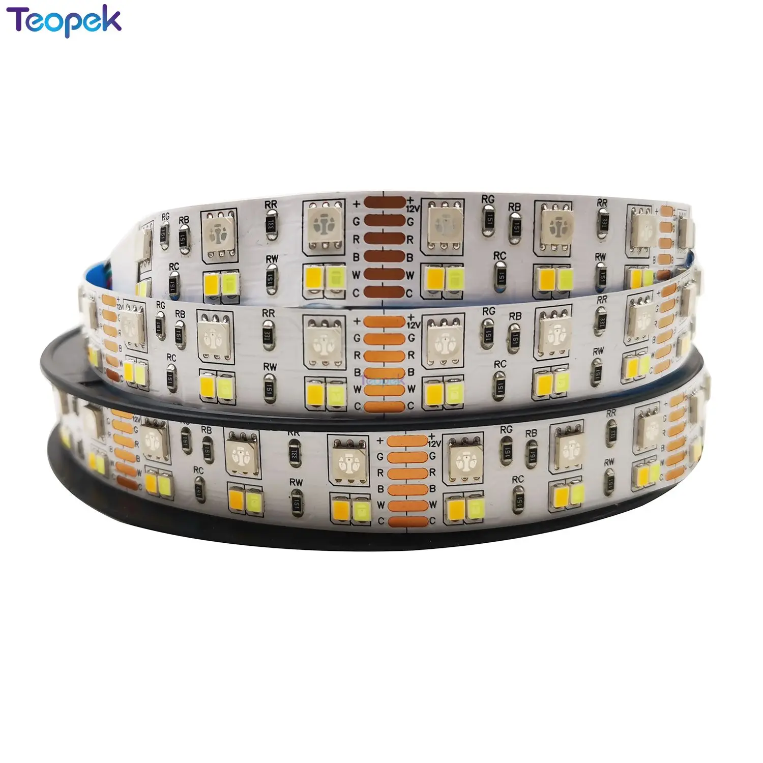 คู่แถว 5050 + 2835 RGBCCT Led Strip DC12V 180LED/m 5 เมตร/ล็อต rgbww LED Strip เทปสําหรับห้องนอนห้องนั่งเล่น