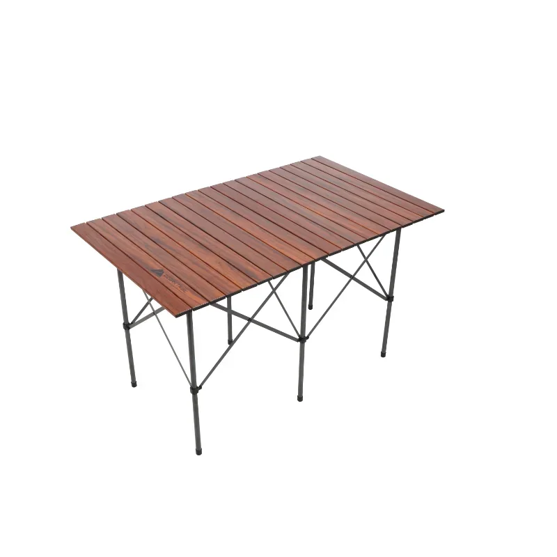 Camping Table, Brown 46.10 X 27.50 X 27.50 Inches  Folding Table  Outdoor Furniture  Outdoor Table  Mesas