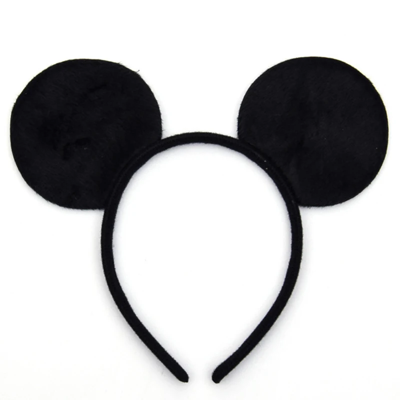 

Disney Anime Mickey Mouse Ears Hairband For Women Classic Minnie Headbands Kid Dot Pink Bow Hair Accessories Girls Festival Gift