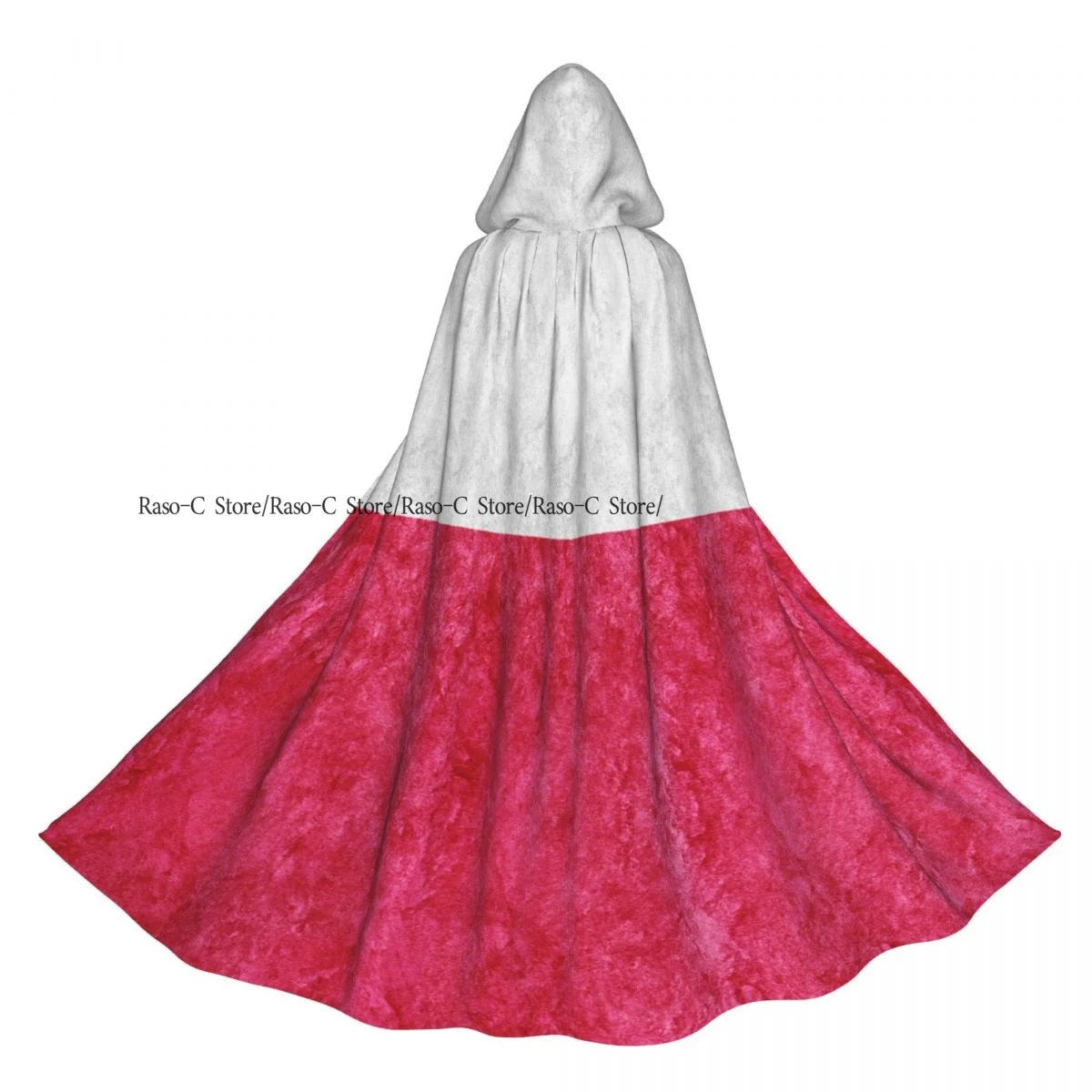 بولندا لامع العلم الجرونج مقنعين عباءة البوليستر للجنسين الساحرة الرأس زي التبعي #1