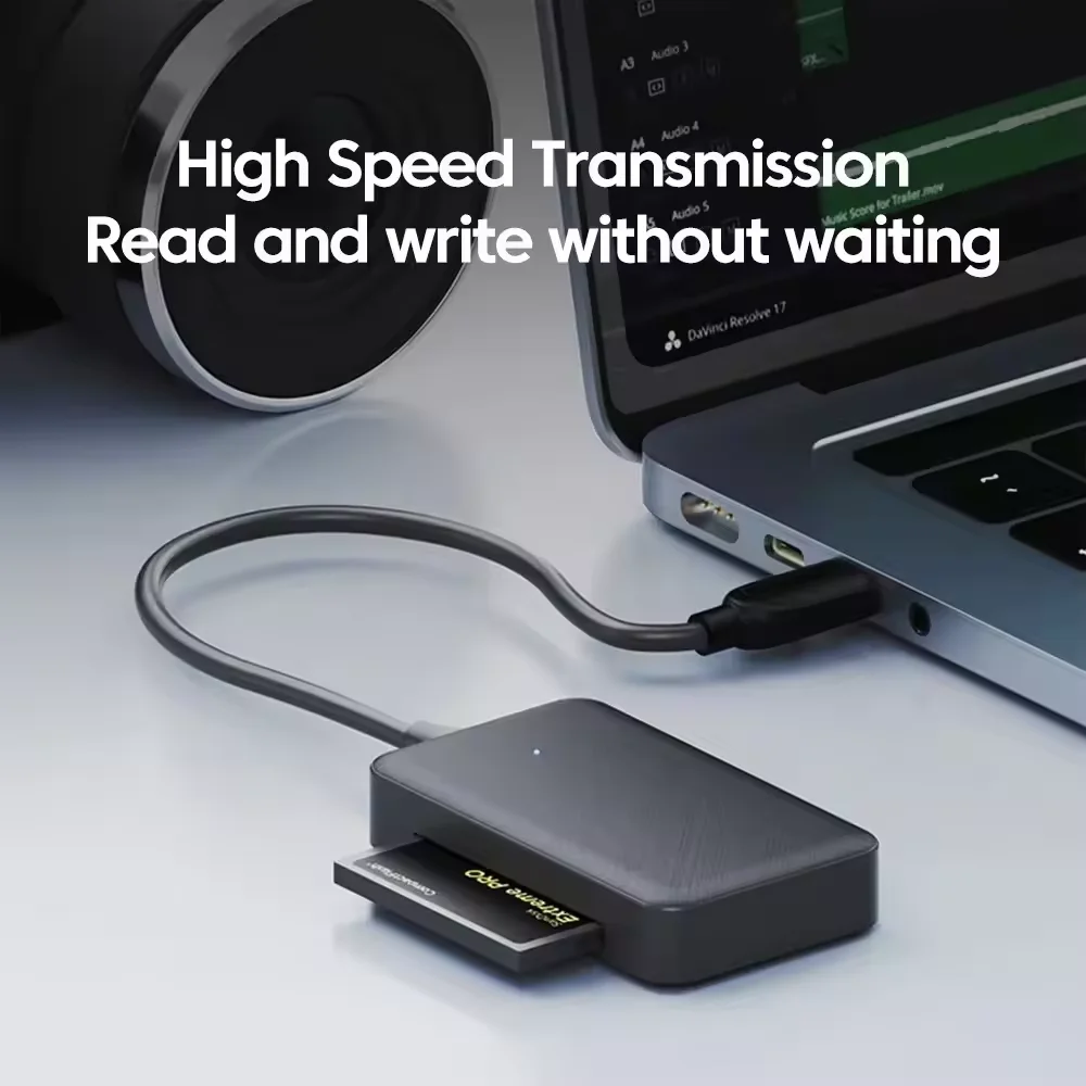 4 In 1 USB/Type-c Card Reader for CF/SD/TF Micro SD/Micro Card for Wind Memory Smart Card Reader
