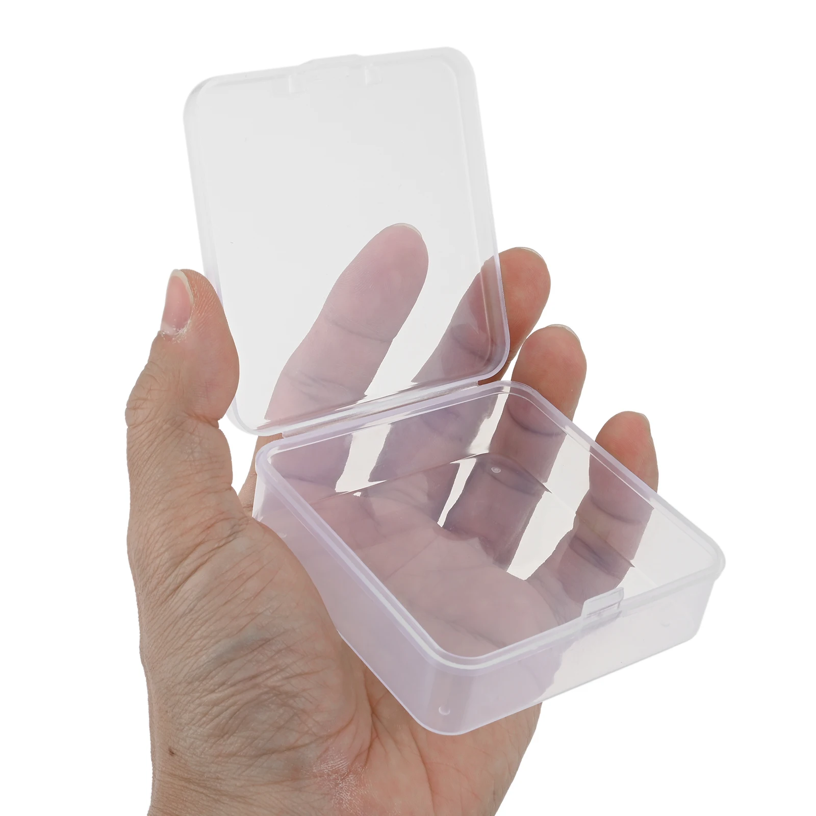 5Pcs Plastic Square 1Grid Transparent Mini Storage Box Earring Ring Jewelry Beads Kit Packing Case Container Display Accessories