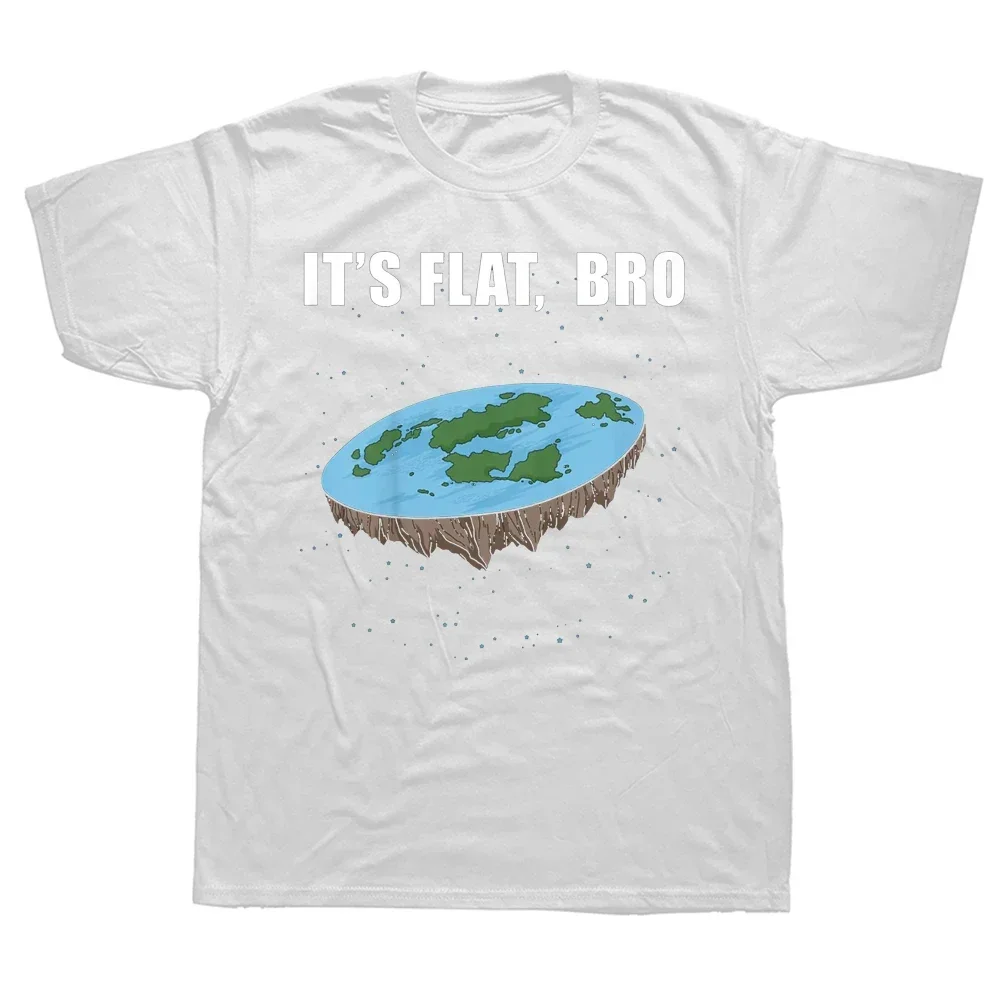 Funny Birthday Gifts The Earth Is Flat Ice Wall Flat Earth T Shirt Mens Clothing Graphic Streetwear Short Sleeve T-shirt