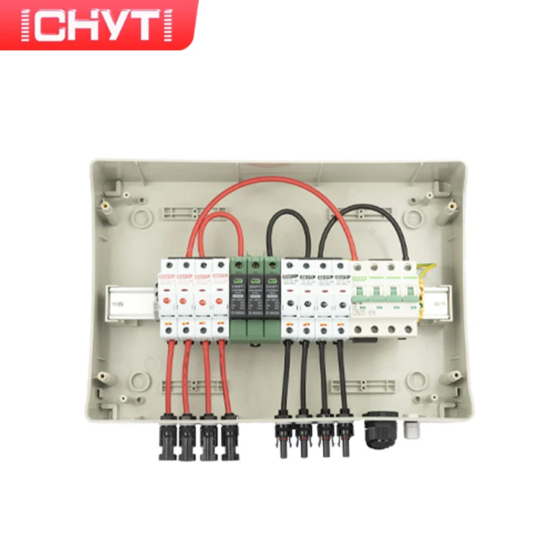 Imagem -03 - Chyt Solar Surge Lightning Caixa de Proteção Ip65 Impermeável pv dc Combiner Box 1000v 4-in1