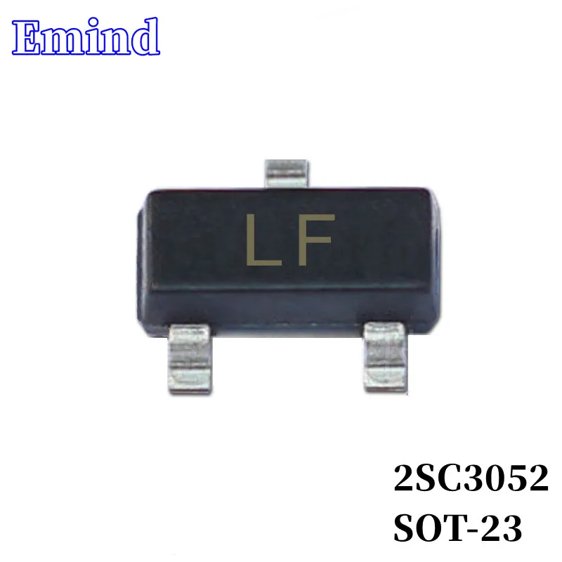 100Pcs 2SC3052 SMD ทรานซิสเตอร์ Footprint SOT-23ซิลค์สกรีน LF ประเภท NPN 50V/200mA Bipolar เครื่องขยายเสียงทรานซิสเตอร์