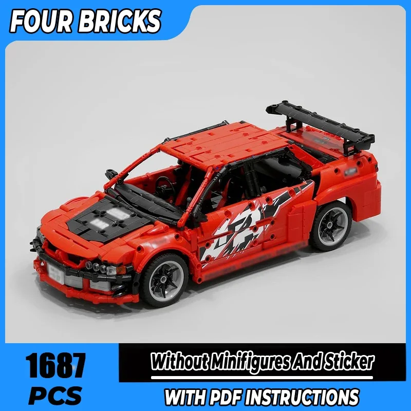 

Строительные блоки Moc Sean's Lancer Evolution, технология модульных кирпичей, модель подарков, рождественские игрушки, наборы «сделай сам», сборка