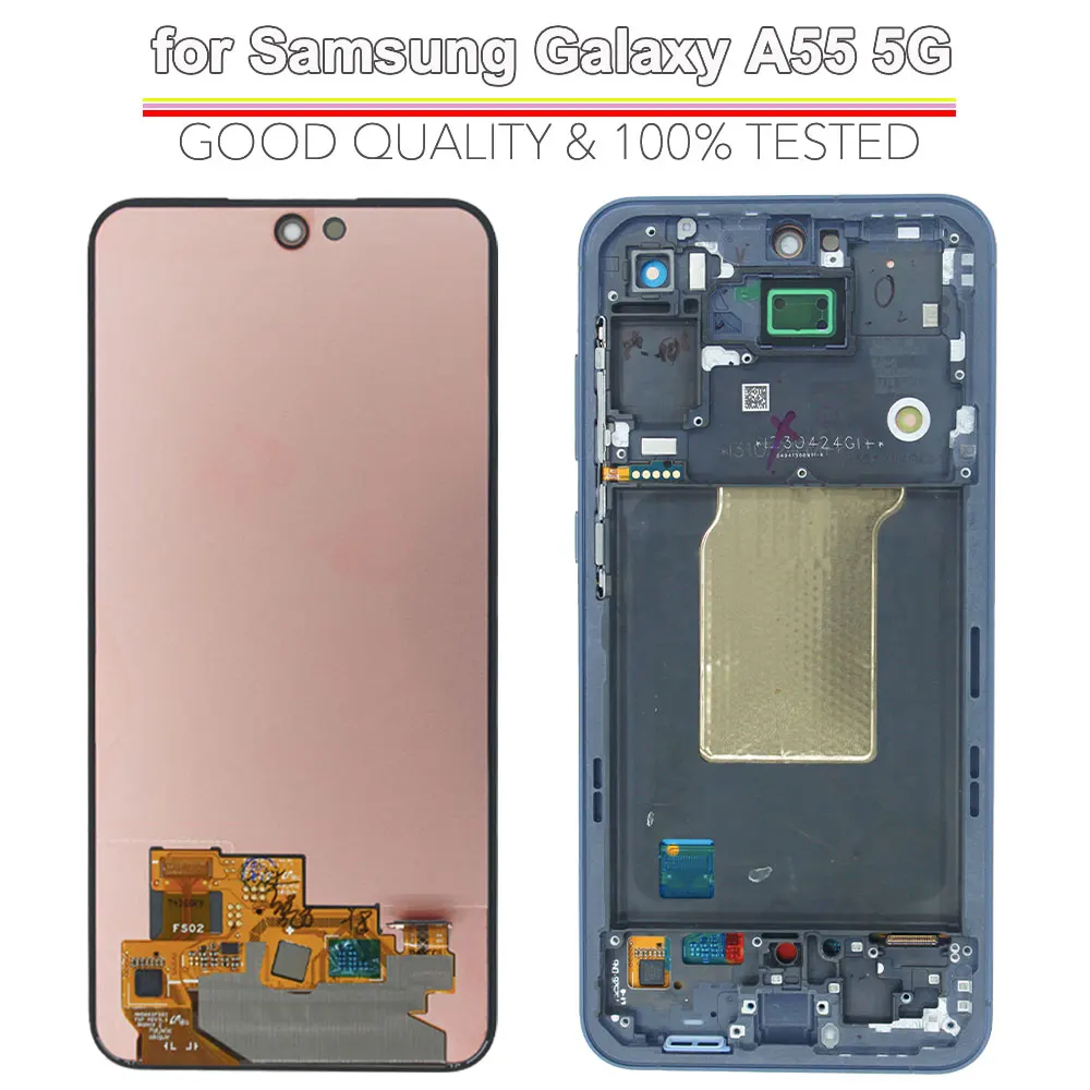 100% Tested LCD for Samsung Galaxy A55 5G LCD Display Touch Screen Digitizer Assembly for Samsung A55 5G A556 Phone LCD Screen