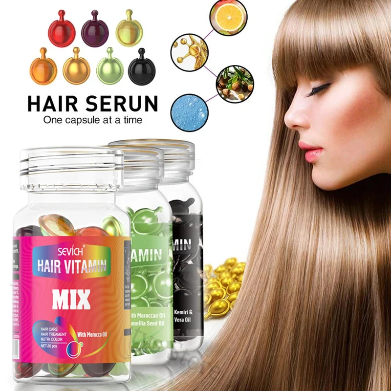 

Hair Vitamin Capsule Oil Women Smooth Silky Keratin Complex Oil Treatment Nourishing Repair Natural Extract Damage Hair Care