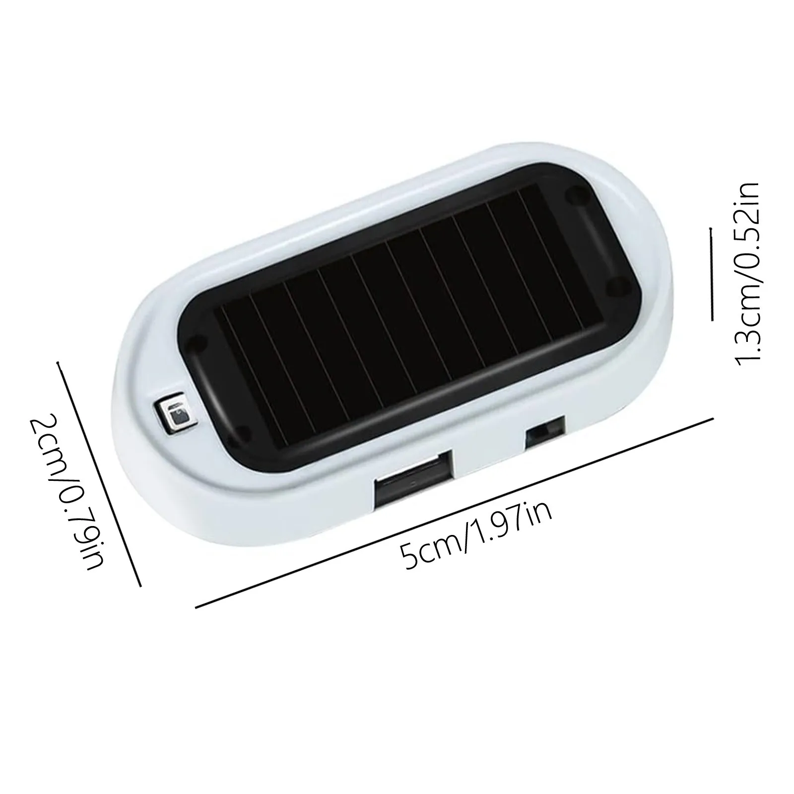 NEW Car Solar Simulation Reminder, Anti-theft LED Flashing Safety, USB Charging Port, Car Interior Modification Anti-theft Light