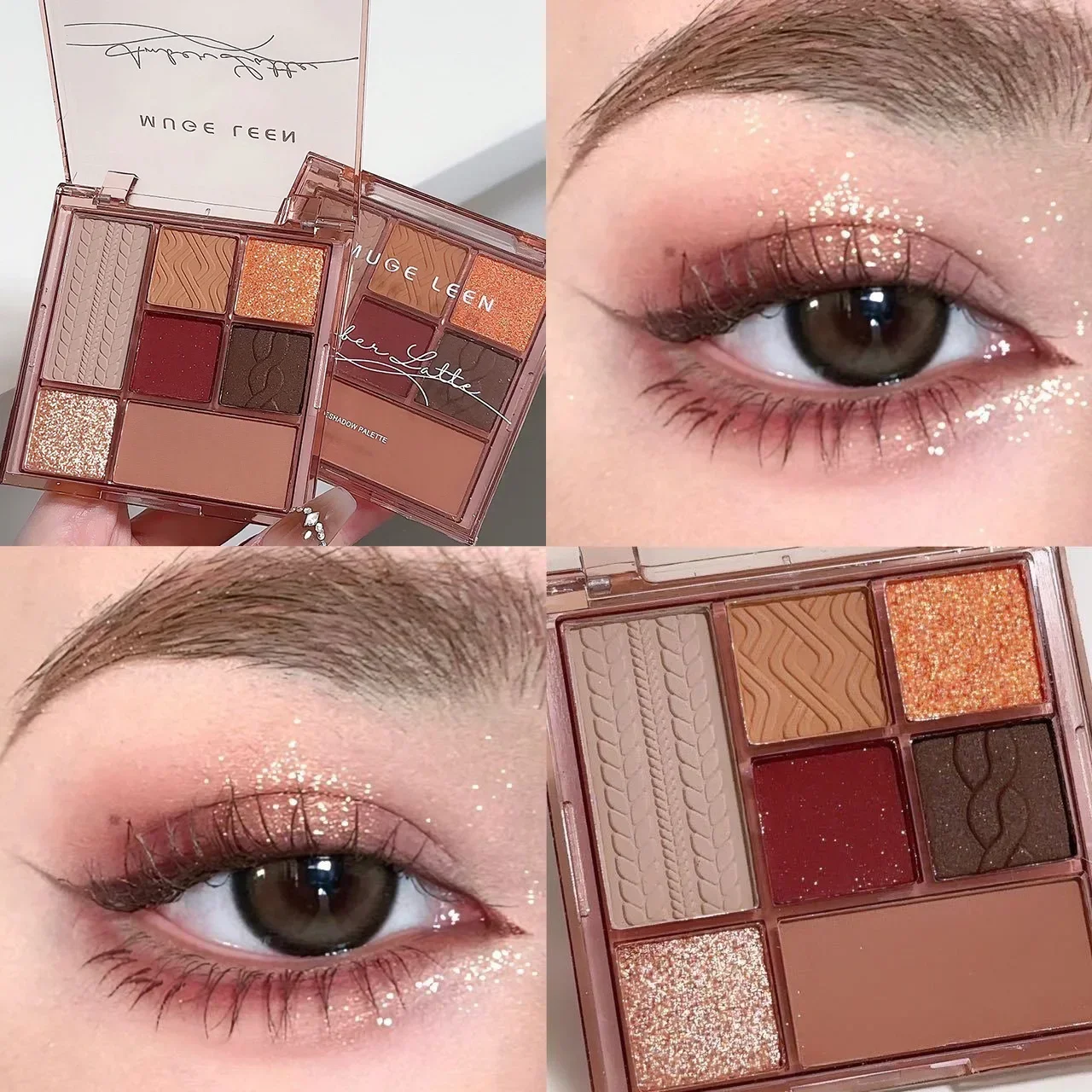 

New 7 Colors Eyeshadow Multifunctional Brightening Contouring Eyes Shadow Palette Rose Brown Daily High Pigment Eyeshadow Powder