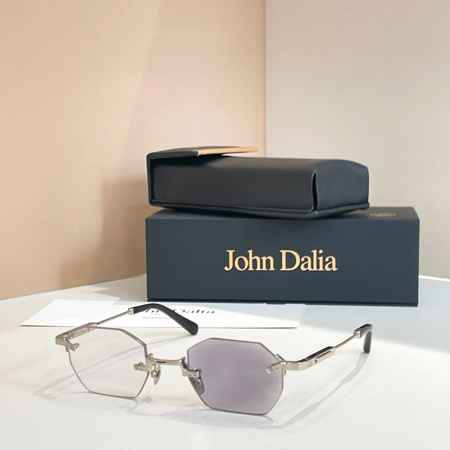 Voor JOHN DALIA JD CURTIS Luxe grenzeloze gepolariseerde zonnebril Heren Designer zonnebril Mannelijke zakelijke damesbril met doos