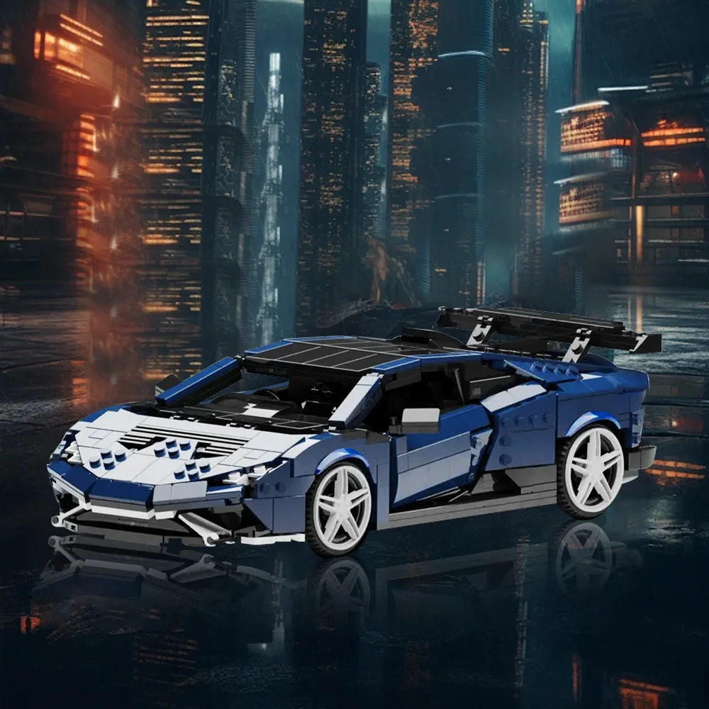 MOC Huracan STO Supercar Building Blocks Model Super luxury Simulation Sports Car Bricks Assembly Toys Children Birthday Gifts