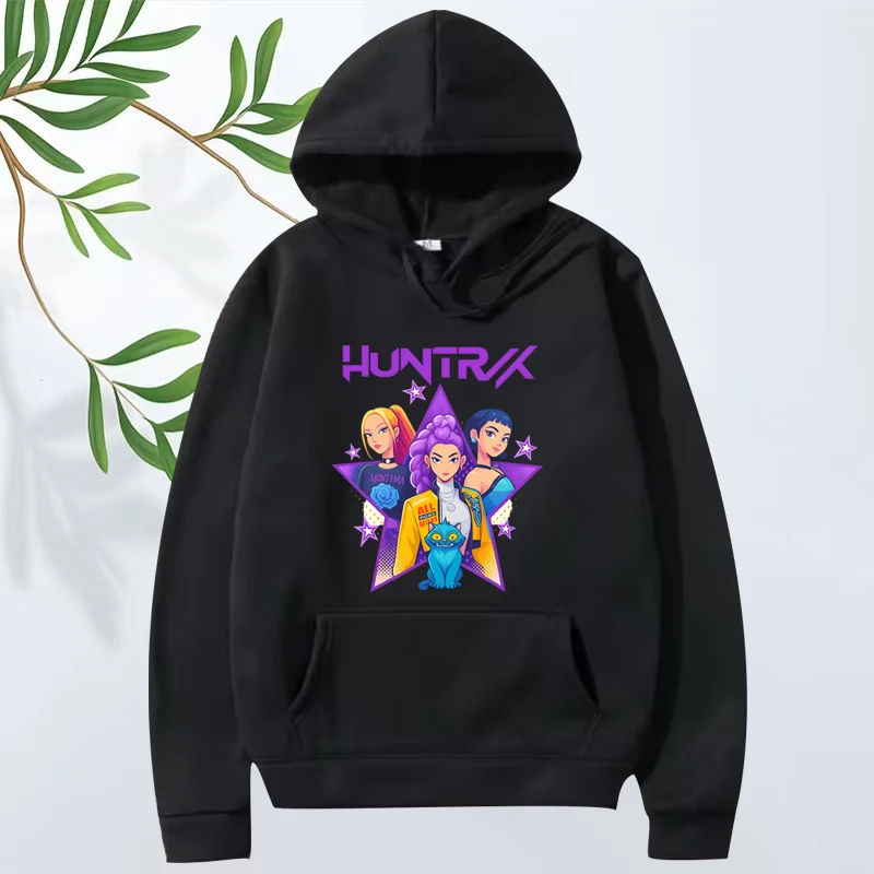 

Kpop Demon Hunters Girls Graphics hoodie men women vintage Anime Long sleeve streetwear fashion print oversized hoodie unisex