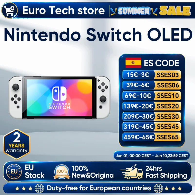 Nintendo Switch Modelo OLED Pantalla de 7 pulgadas Joy‐Con Mango Audio mejorado Consola ajustable Modo de TV estable Videojuego