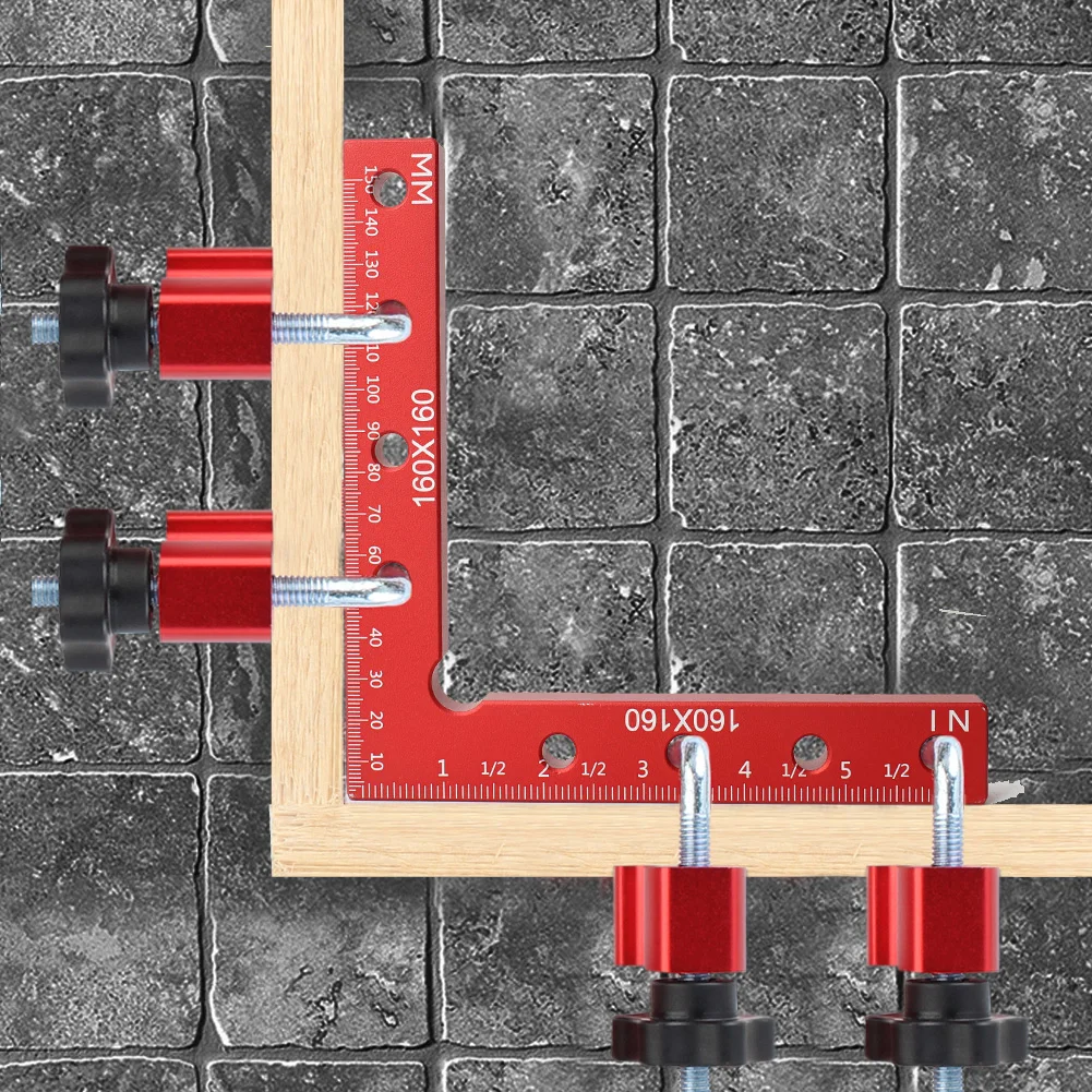 

Aluminum Alloy 90 Degree Corner Clamps - Precision Woodworking Tools for Cabinets & Frames, 2Pack 160x160mm Right Angle Clamp