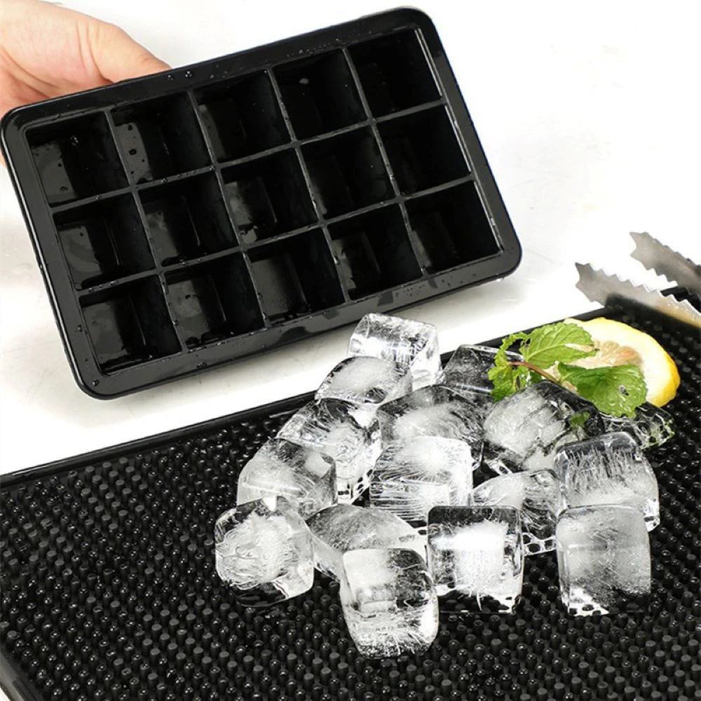 4/6/8/15 Grid Big Ice Tray Mold Giant Jumbo Large Food Grade Silicone Ice Cube Square Tray Mold DIY Ice Maker Ice Cube Tray