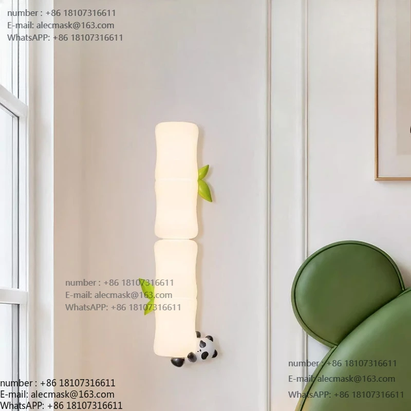 

Cream wind wall lamp, bedroom bedside creative cartoon children's room eye protection decoration