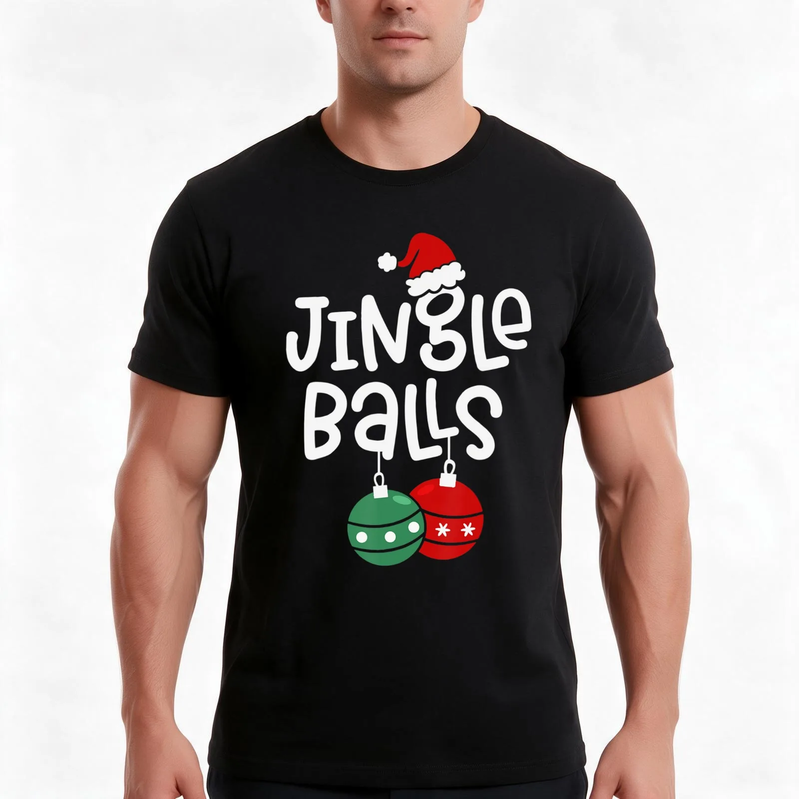 Jingle Balls Tinsel Tits Funny Matching Couple Chestnuts T-Shirt, Summer Casual Cotton Tee, Oversized Streetwear Tops