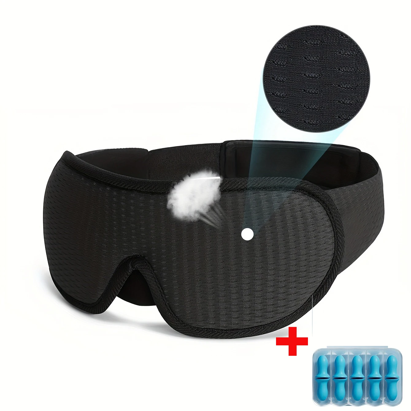 

3D маска для сна — легкий и дышащий чехол для глаз для мужчин и женщин, для дома, офиса, полетов, поезда с затычкой для ушей для сна