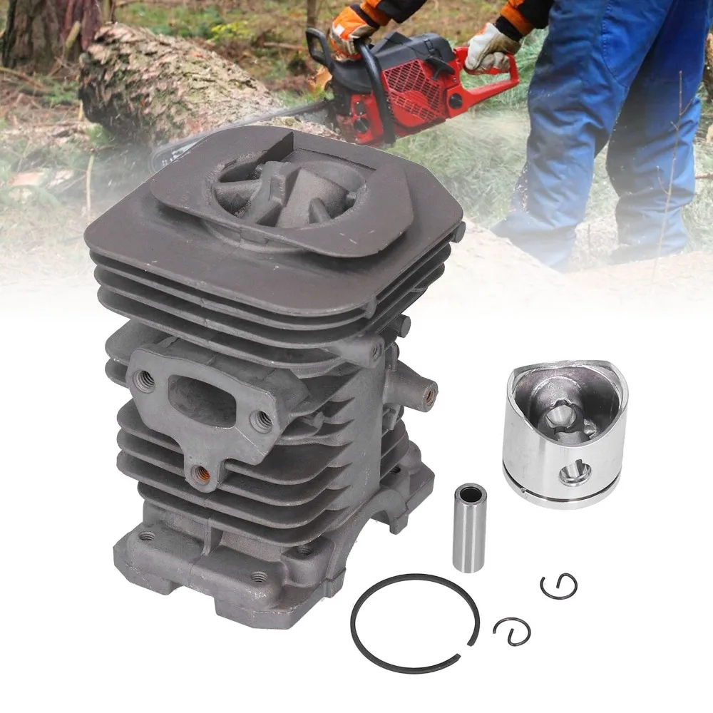 

Aluminum 38mm Cylinder Piston Kit Compact Dark Silver Cylinder Oil Seal Easy to Install for Husqvarna 136 137 141
