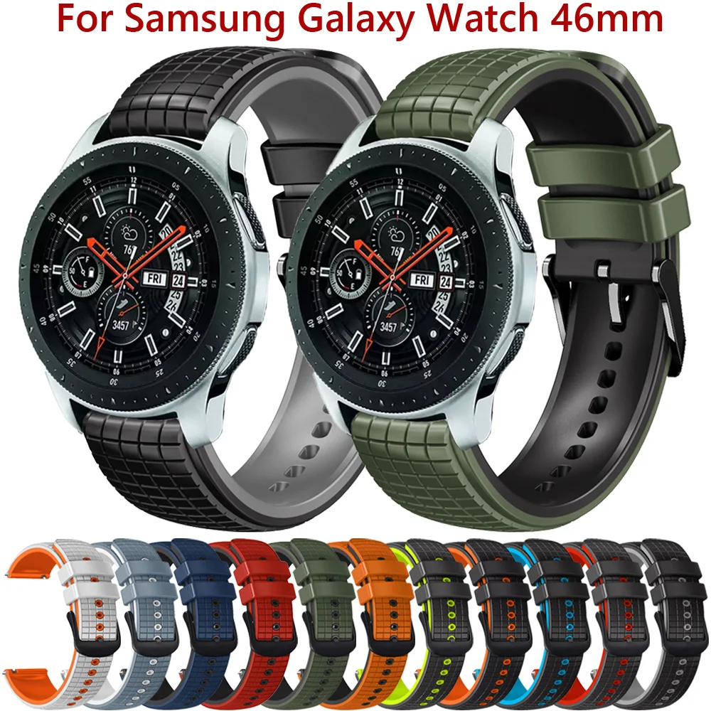 22 مللي متر سيليكون الفرقة لساعة سامسونج جالاكسي 46 مللي متر حزام رجل لساعة جالاكسي 3 45 مللي متر جير S3 الحدود الكلاسيكية استبدال الفرقة