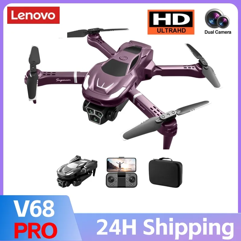 Lenovo V68 MAX Drone 1080P HD Aerial Dual-Camera GPS Obstacle Avoidance Drone Quadcopter Remote Controlled Toys Four-Rotor UAV