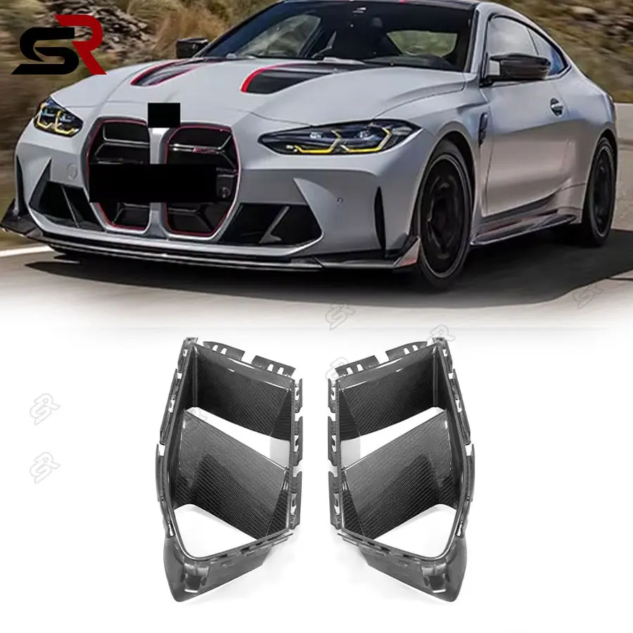 

For BMW M3 M4 G80 G82 Dry Carbon Fiber Front Bumper Air Inlet Air Vents Body Kits Trim Decoration Car Accessories