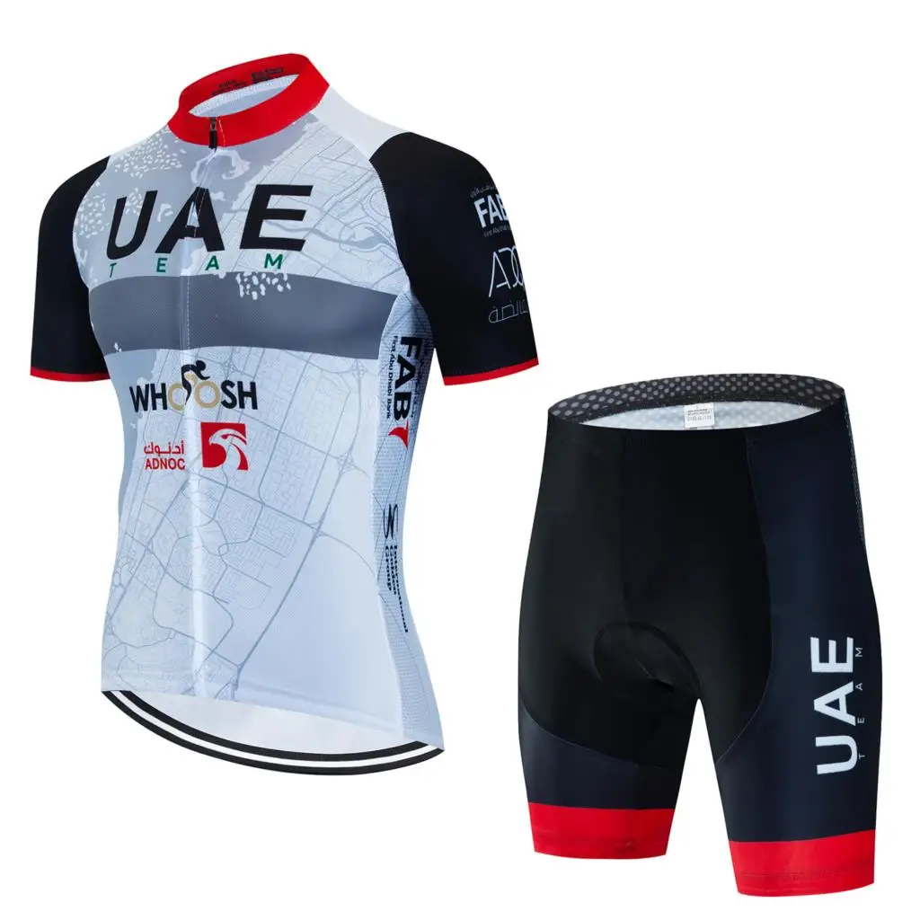 

2023 NEW UAE Summer Cycling Jersey Set Breathable Cycling Clothing MTB Clothes Bicycle Bib Pants Bike Race Sportswear