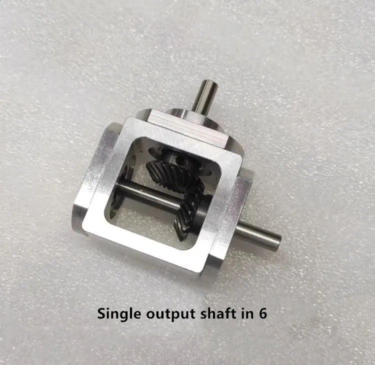 Right Angle Drive Variable Speed Bevel Gearbox 1:1 Bevel Gearbox Steering Ratio T-Cross 90 Degree Corrector 6MM Load 20KG