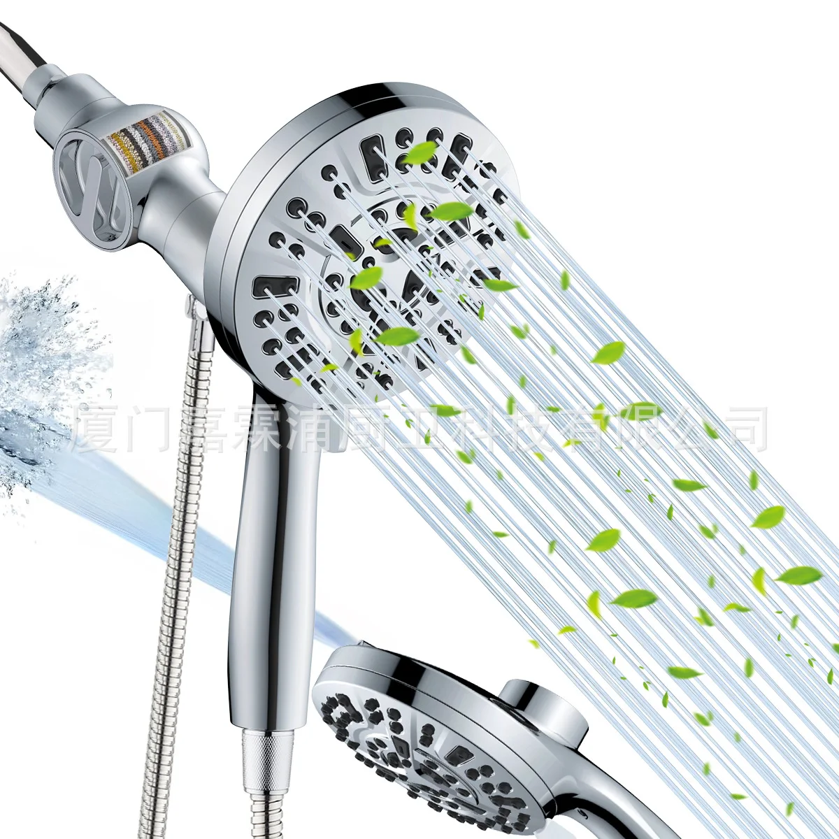 

10-Function pressurized shower nozzle with filter magnetic shower fixed seat bracket filter shower set manufacturer