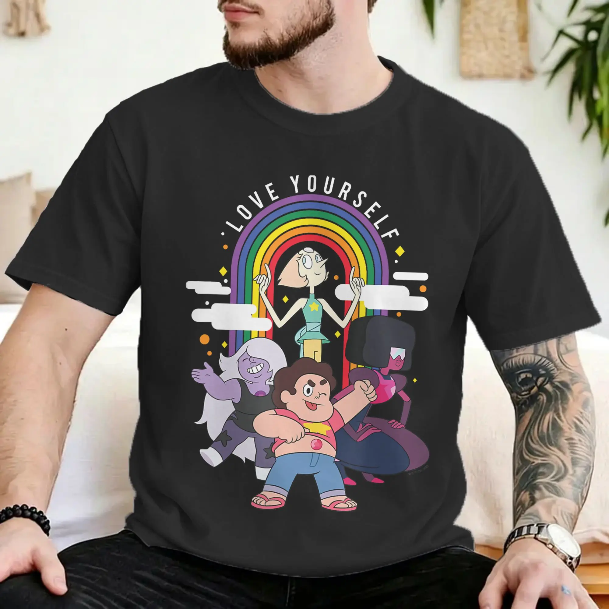 Camisetas Pride Peridot Amethyst Garnet para homens e mulheres, camisetas de algodão com gola redonda, camisetas Steven-Universed, roupas plus size