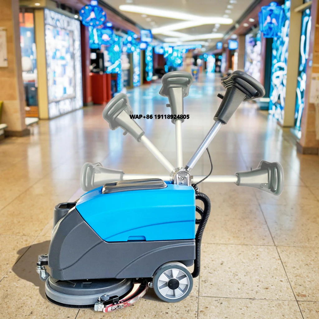 New Walk- Behind Industrial Electric Floor Scrubber Tile Cleaning Machine with Hospital Grade Brush Washer for Floor Washing