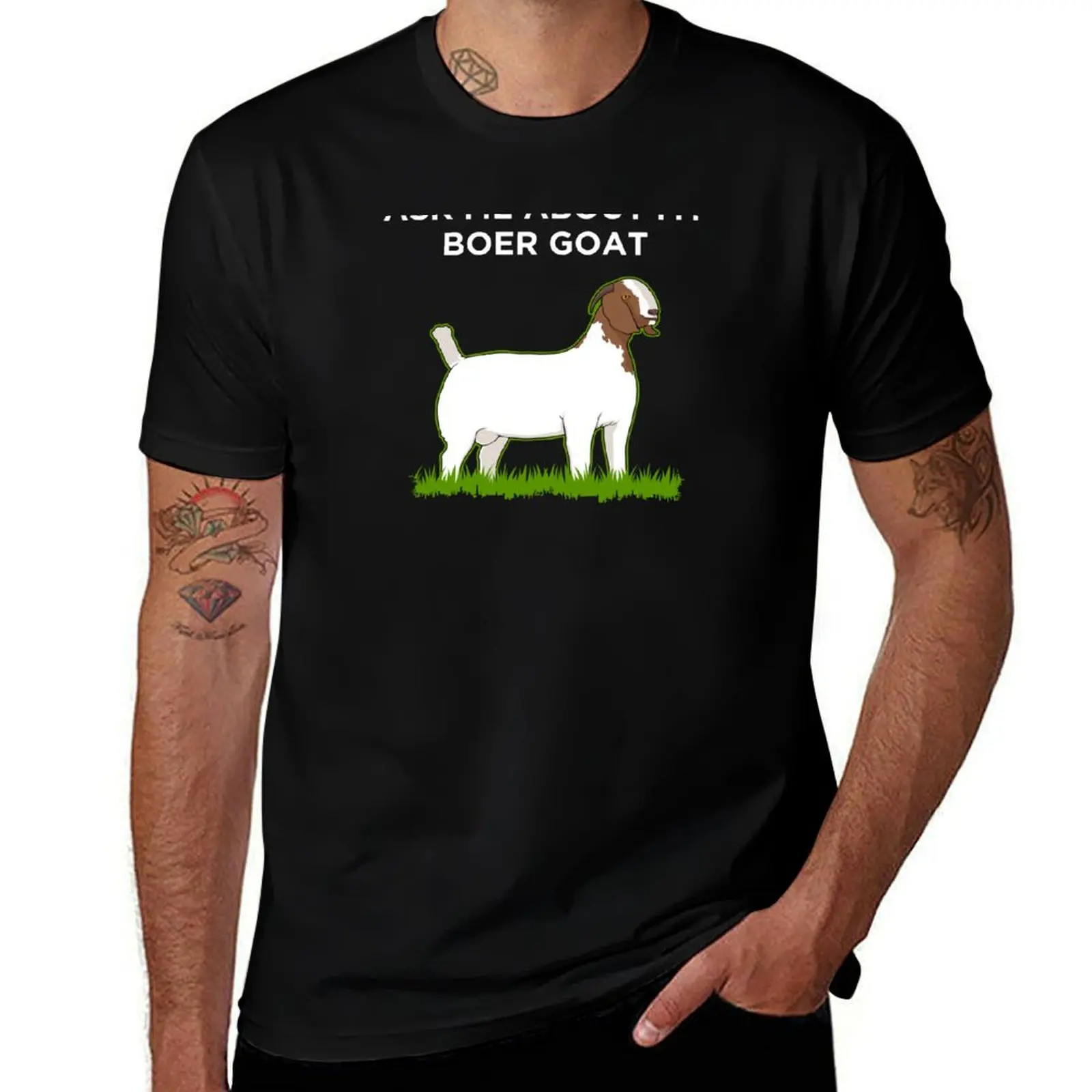 

Pet Owner Ask Me About My Boer Goat print T-Shirt baggy shirts rapper graphic tees Clothing heavy weight t shirts for men