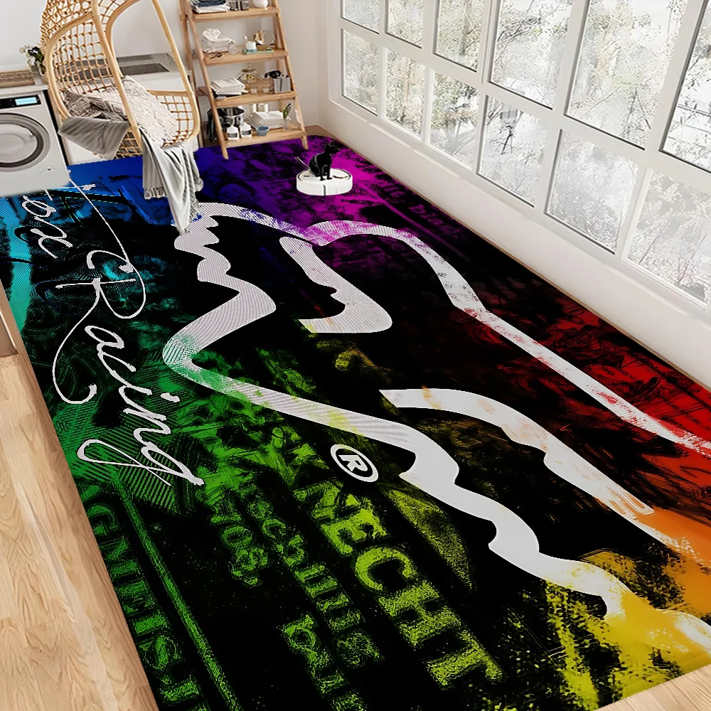 F-FOX Logo Racing Flur Teppich rutschfeste Waschküche Matte Wäsche Dekor Balkon Kind Wohnzimmer Toilette Teppich