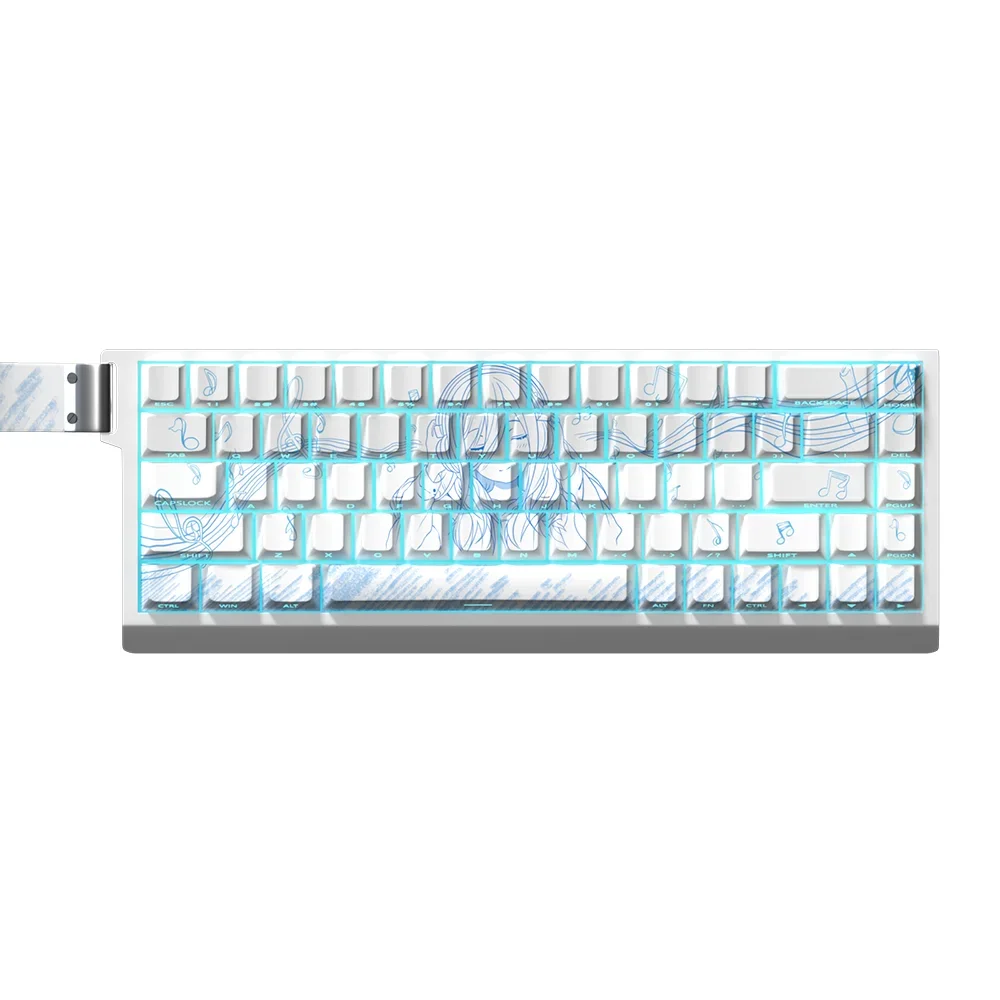 Double Shot pbt Dye Sub Keycaps Set Side-lit Backlight Keycap For MX Switches Mechanical Wotting 60he Ez63 64 Keyboard Cap