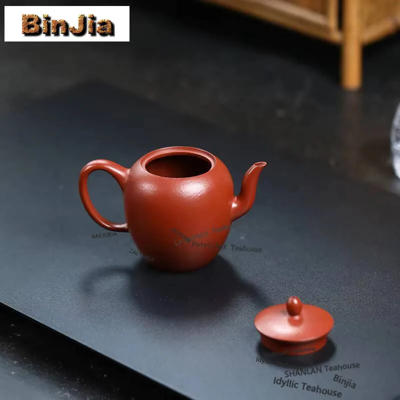 100ml Ancient Yixing Purple Clay Teapots Handmade Beauty Shoulder Pot Raw Ore Zhu Mud Tea Soaking Kettle Zisha Tea Set Ornaments