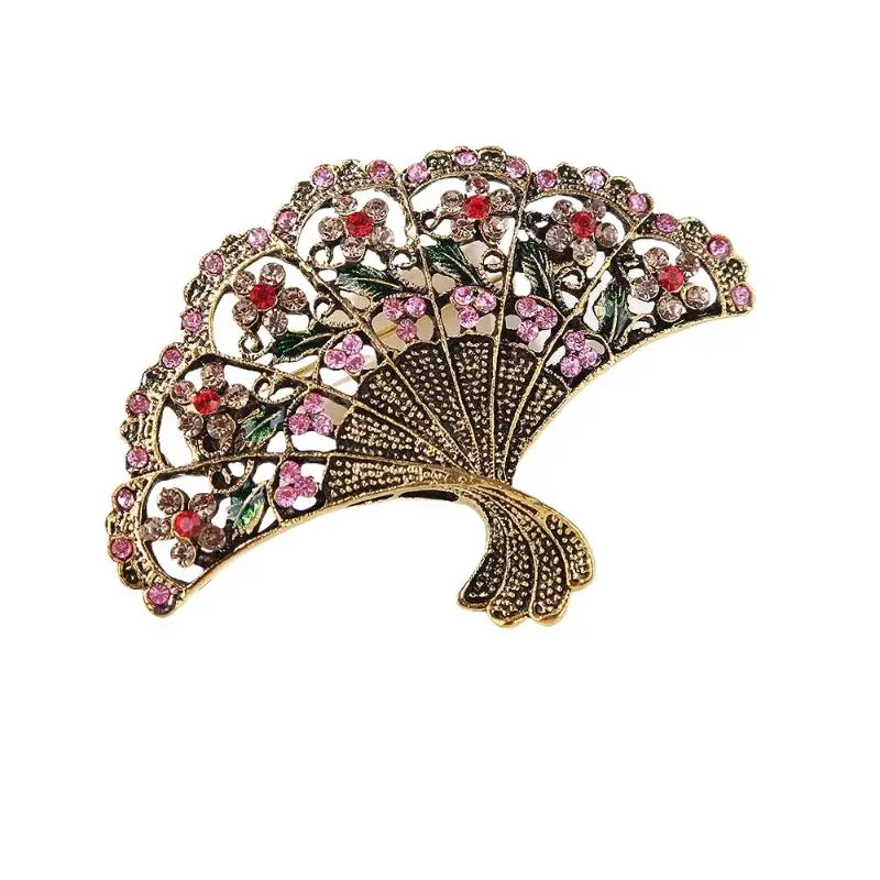 خمر الكلاسيكية مروحة دبابيس معدنية دبابيس أزياء للجنسين معطف الملابس شارات مجوهرات اكسسوارات