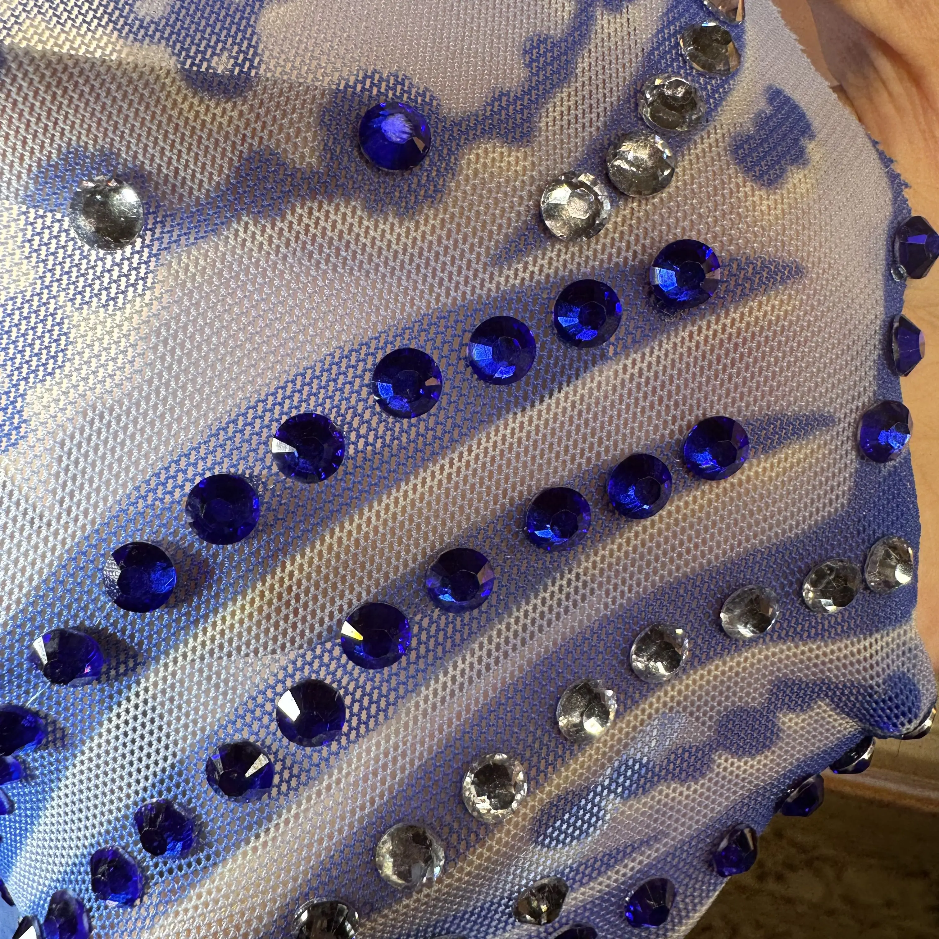 ZD Vestido de noche ajustado de cristal azul de lujo para mujer – Vestido largo de sirena con diamantes de imitación brillantes, formal elegante sin mangas