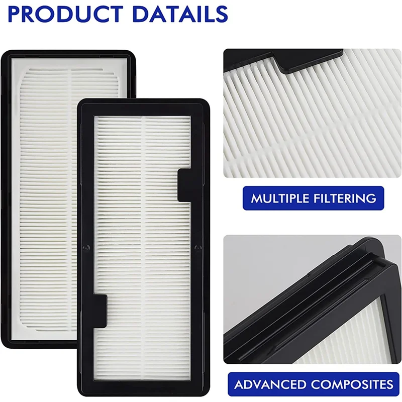 2Pcs Washable Replacement Hepa Filters for Jet Bot AI+ and Jet Bot+ Vacuum Cleaners,Fit for VR30T85513W/AA Robot