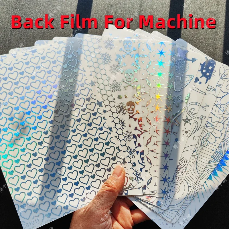

10-50pcs 3D Glitter Back Film For Cutting Machine Transparent Film Decorative Back Cover Sticker iPhone Screen Protector