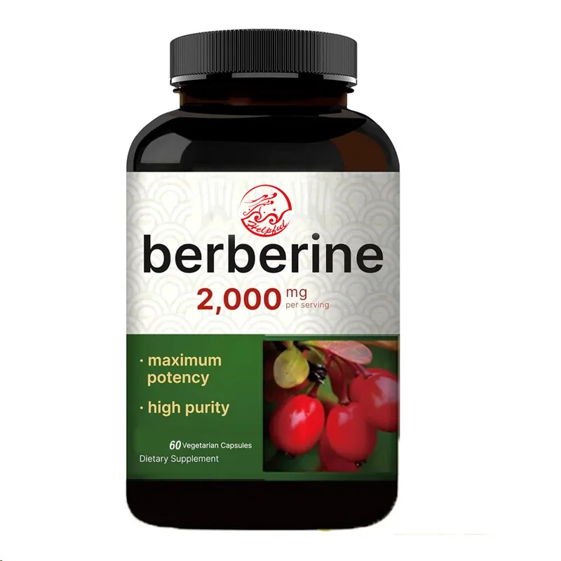 Berberine Supplement | 60 Vegetarian Capsules, 97% Pure Aspartate HCL - Plant based, Vegetarian, Non GMO