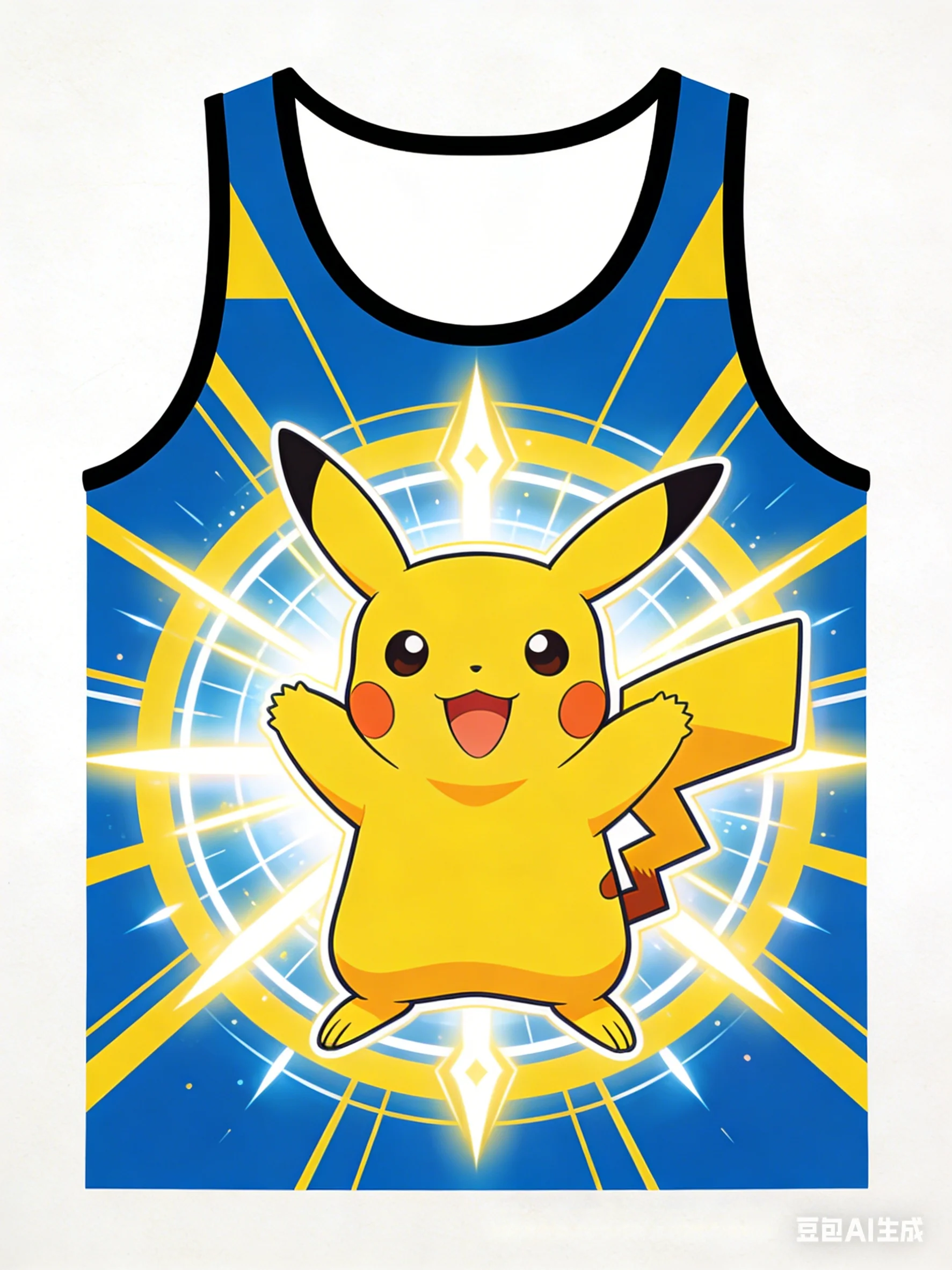 

Футболка-жилет с принтом Pokémon Collaboration, летняя, свободного кроя, универсальная, с аниме-принтом