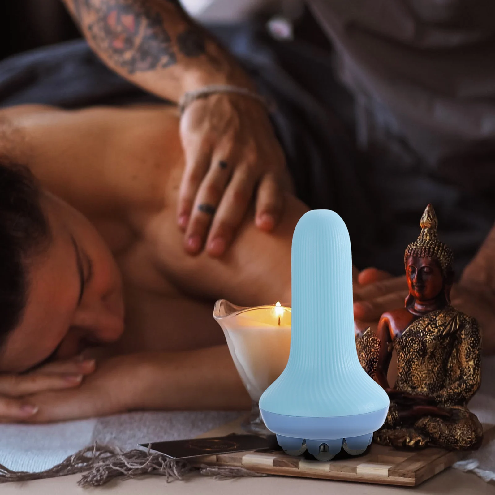 

Массажный ролик для коррекции ног, портативный рельеф для всего тела для шеи, спины, ног, рук, стальной шарик, ручной массажер, практичное тело