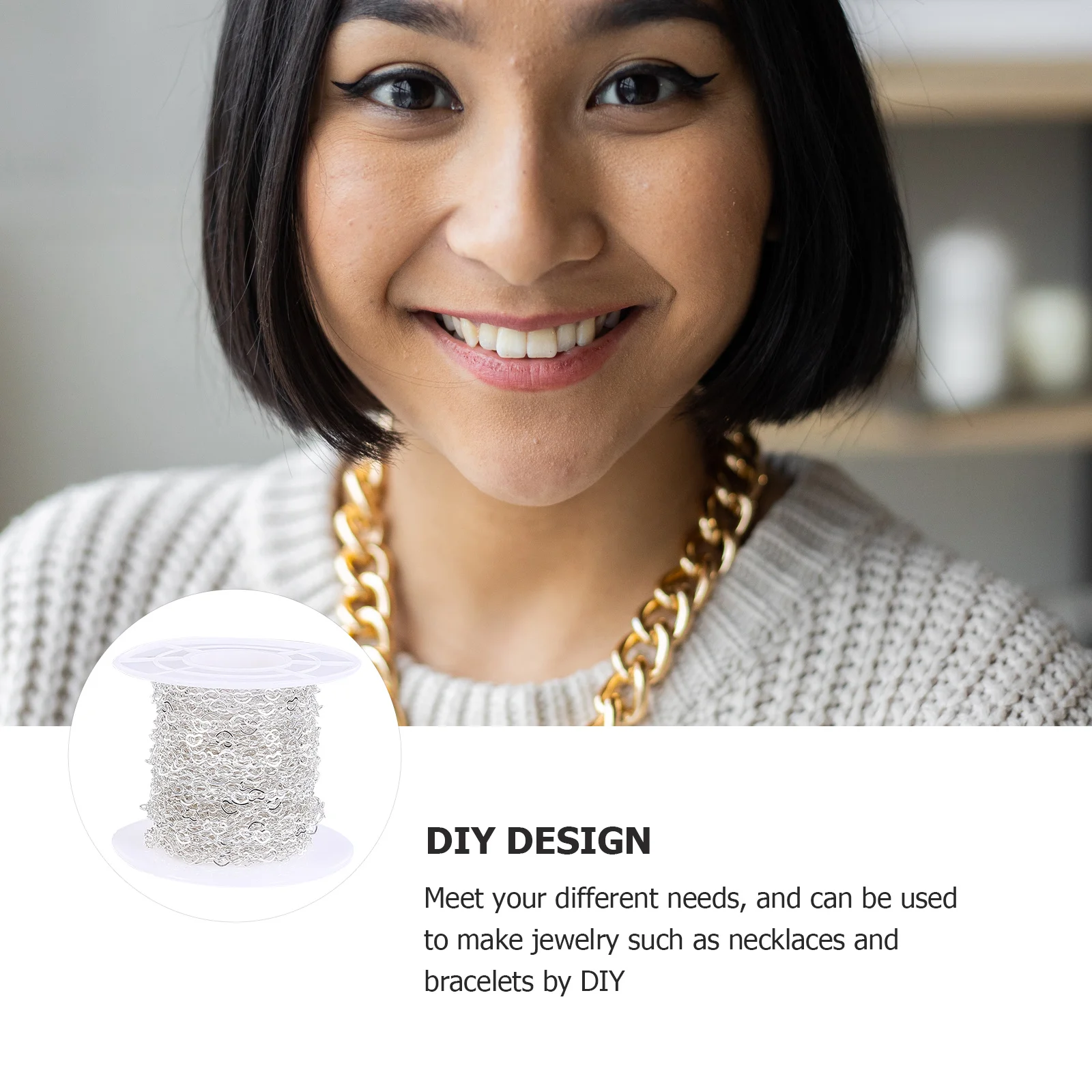 DIY Jewelry Making Heart Link Chain Copper Necklace Bracelet Craft Supplies Stand Out Fine Craftsmanship Heart Link Chain