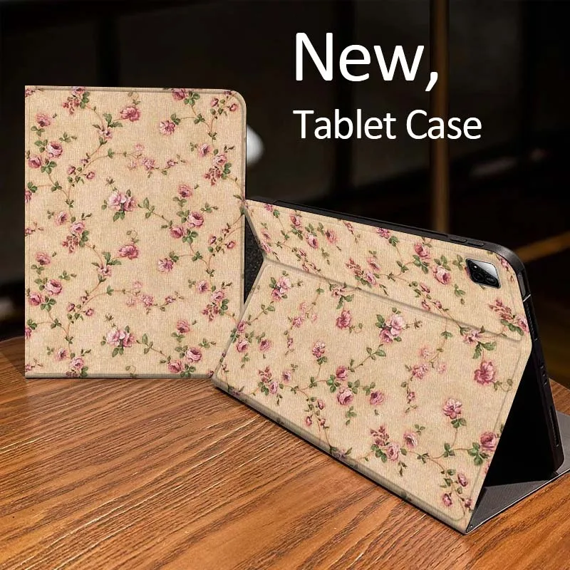 

Pink Floral Pattern Design Case For Xiaomi Mi Redmi Pad 2 4 5 7S 6S 6 7 8 Plus SE Pro K 2025 inch 8.7 11 Tablet