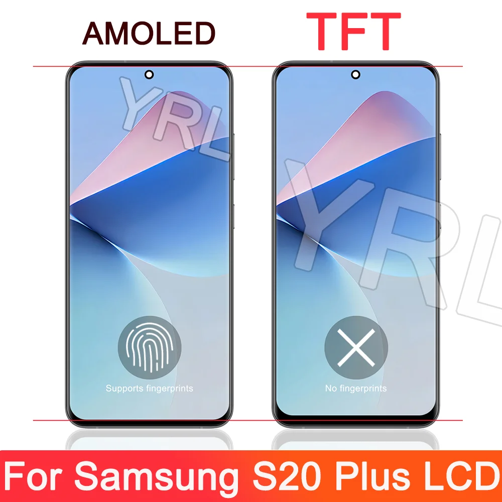 S20 Plus G985F Display Screen Replacement for Samsung Galaxy S20+ G986F Lcd Display Digital Touch Screen with Frame Assembly